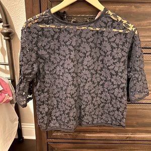 Navy Lace top